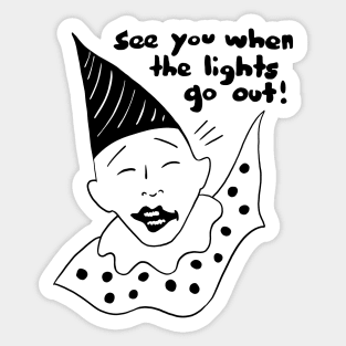 Mr Sandman, “See You When the Lights Go Out” cartoon by Kenneth Joyner Sticker